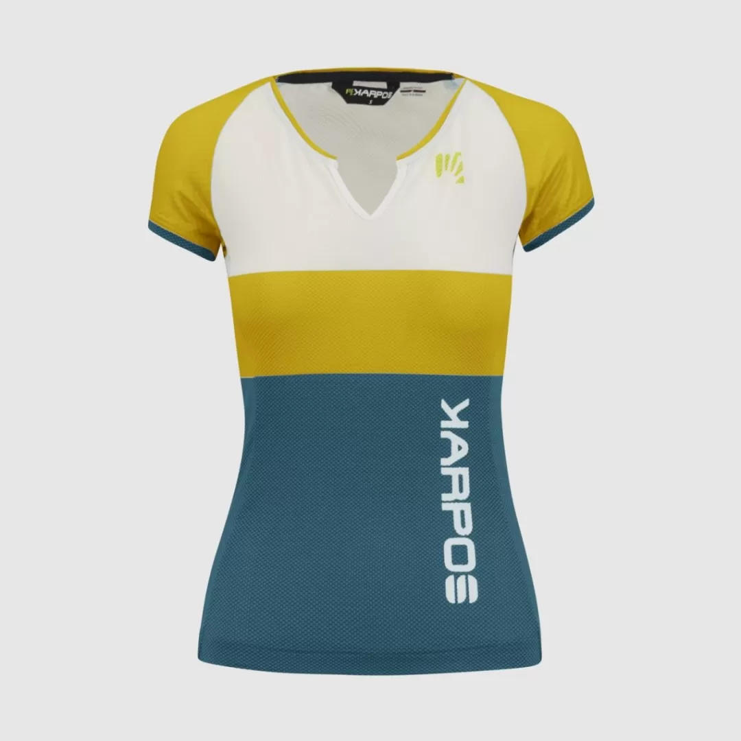 Karpos Trail Running | Hiking | T-Shirts | MOVED EVO W JERSEY LEMON CURRY/WHITE/CORSAIR