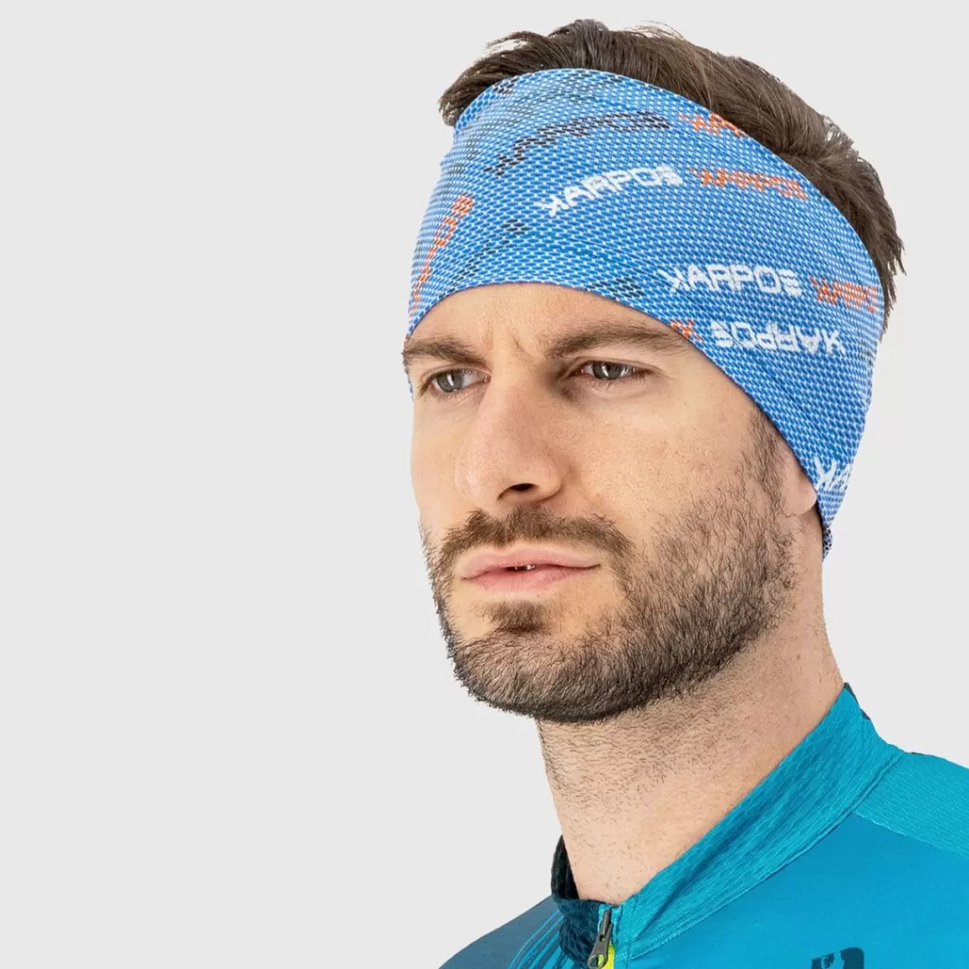 Karpos Mountaineering | Mountain Biking | Climbing | Trail Running | Hiking | Headwear | MOVED HEADBAND INDIGO B./TANGERINE T.