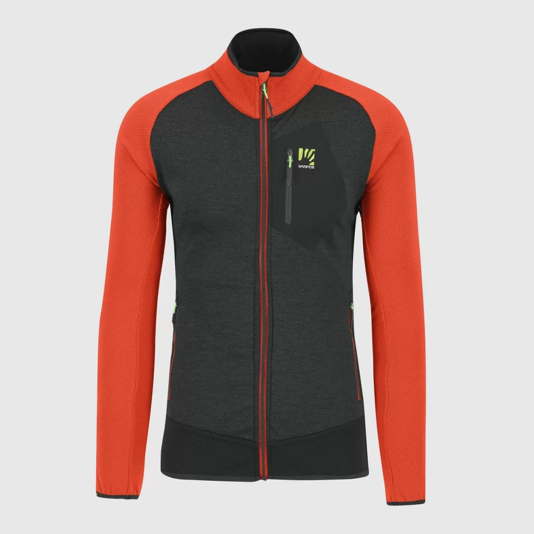 Karpos Winter | Ski Mountaineering | Mountaineering | Hiking | Fleeces | ODLE FLEECE BLACK SAND/SPICY ORANGE