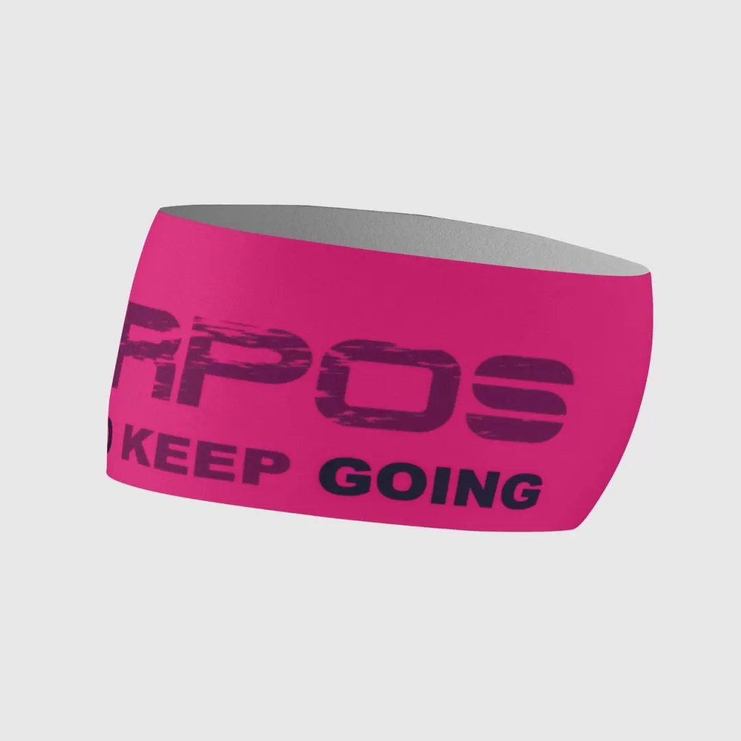 Karpos Winter | Skimo Touring | Skimo Dynamic | Ski Mountaineering | Mountaineering | Mountain Biking | Climbing | Trail Running | Hiking | Headwear | PELMETTO HEADBAND PINK/BOYSENBERRY/VULCAN