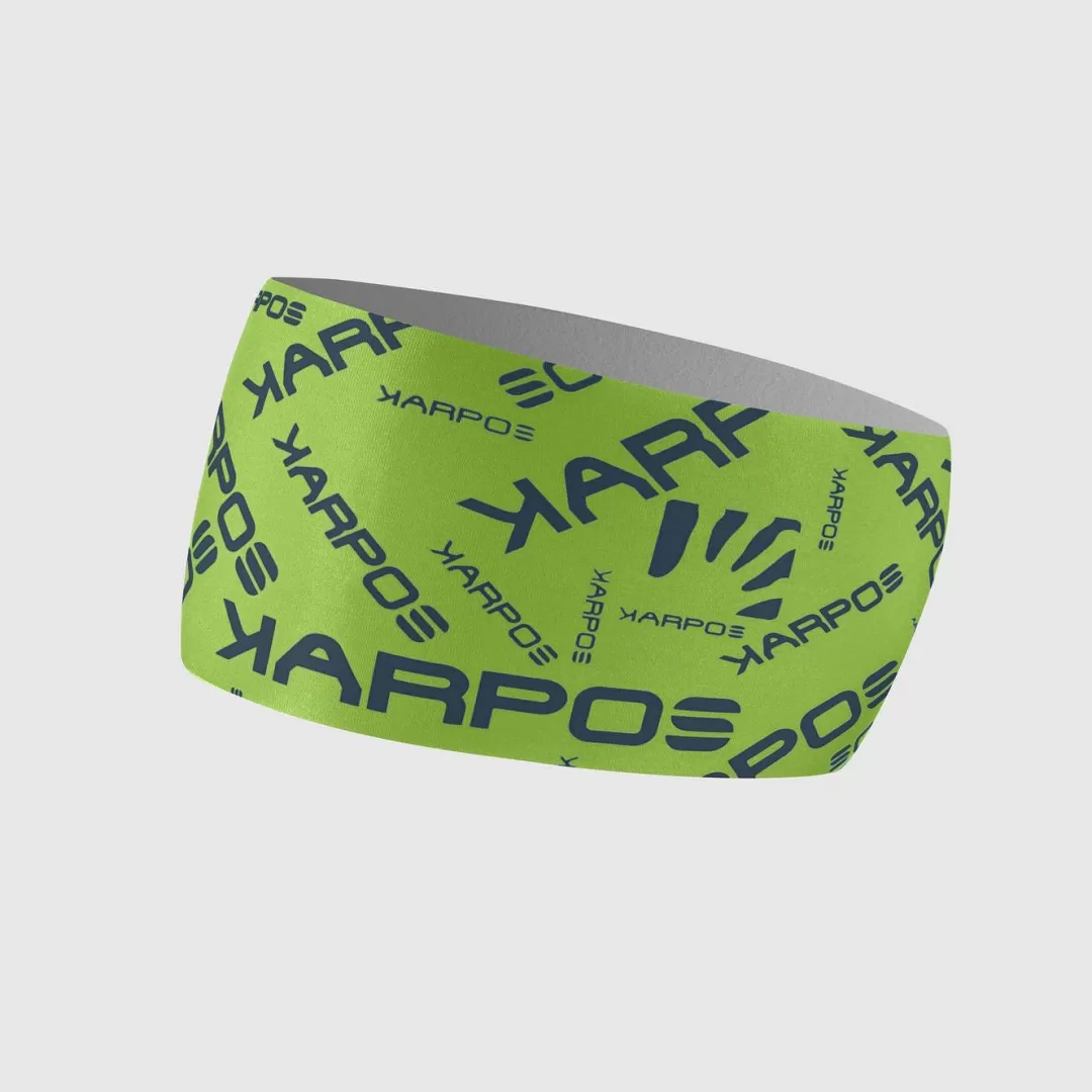 Karpos Winter | Skimo Touring | Skimo Dynamic | Ski Mountaineering | Mountaineering | Mountain Biking | Climbing | Trail Running | Hiking | Headwear | PELMO HEADBAND GREEN FLASH/MIDNIGHT