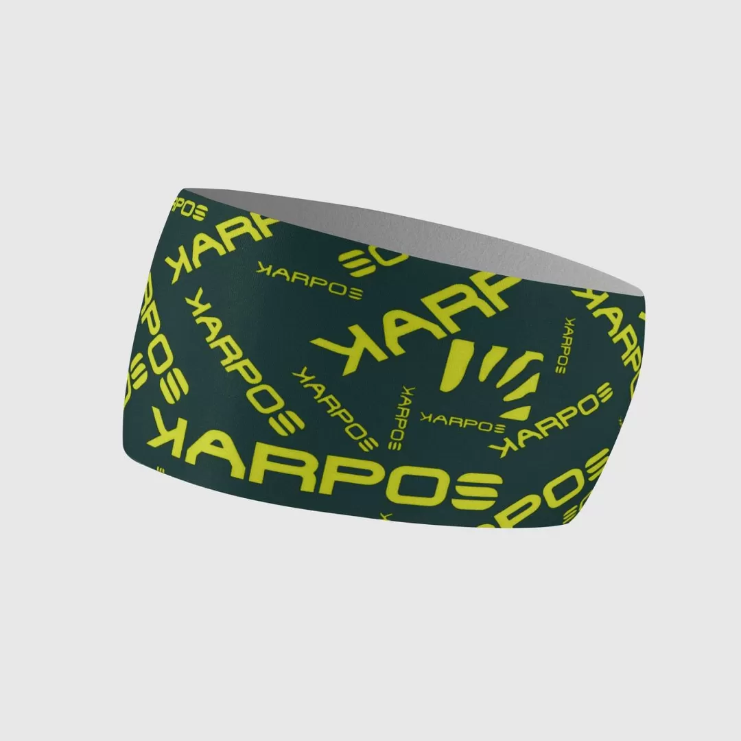 Karpos Winter | Skimo Touring | Skimo Dynamic | Ski Mountaineering | Mountaineering | Mountain Biking | Climbing | Trail Running | Hiking | Headwear | PELMO HEADBAND FOREST/KIWI COLADA