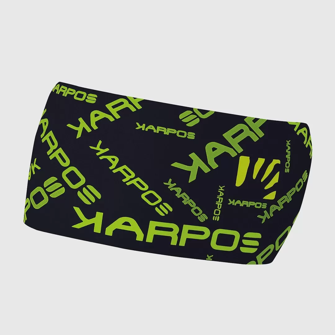 Karpos Winter | Skimo Touring | Skimo Dynamic | Ski Mountaineering | Mountaineering | Mountain Biking | Climbing | Trail Running | Hiking | Headwear | PELMO HEADBAND BLACK LIME GREEN