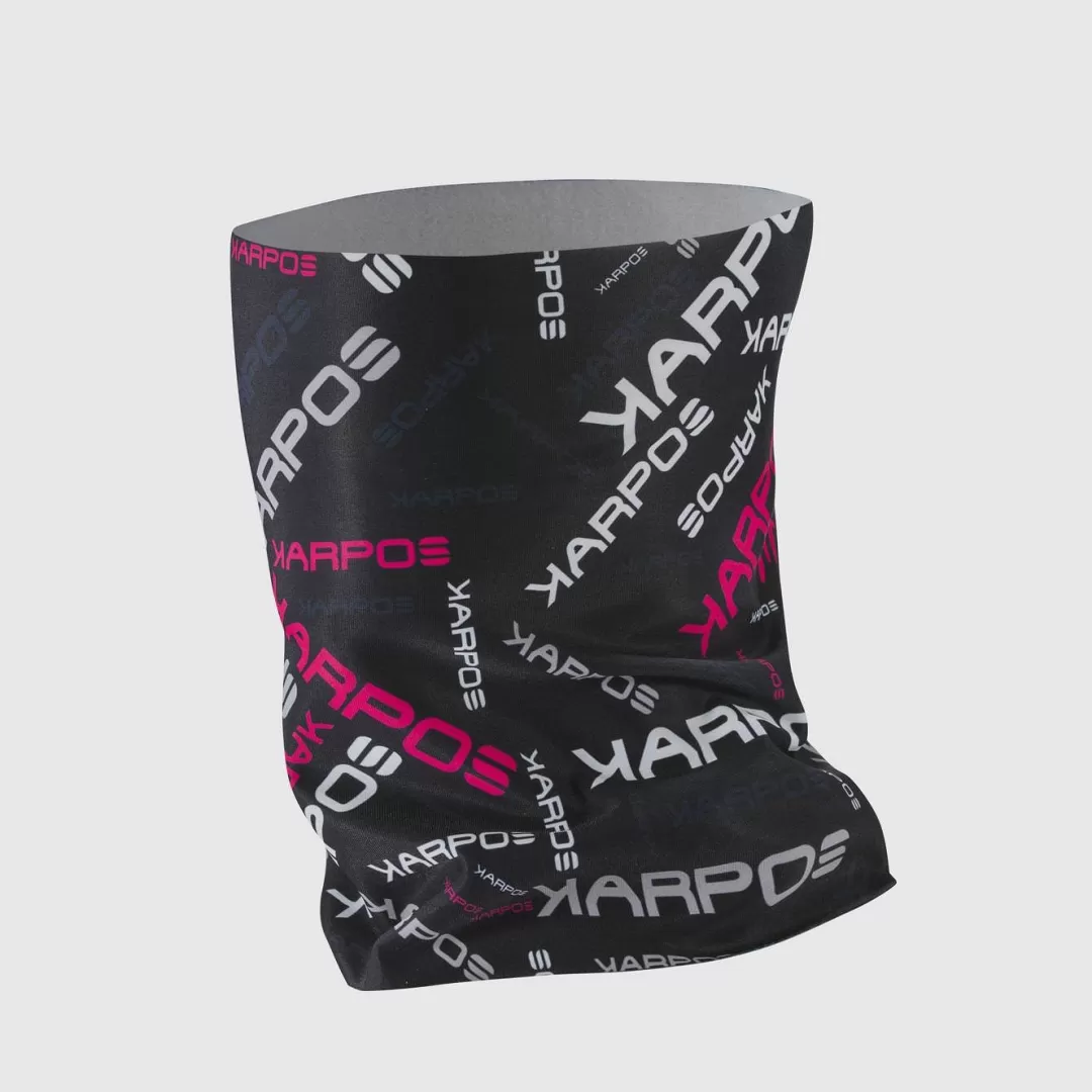 Karpos Winter | Skimo Touring | Skimo Dynamic | Ski Mountaineering | Mountaineering | Mountain Biking | Climbing | Trail Running | Hiking | Headwear | PELMO NECK WARMER BLACK/CABARET/WHITE