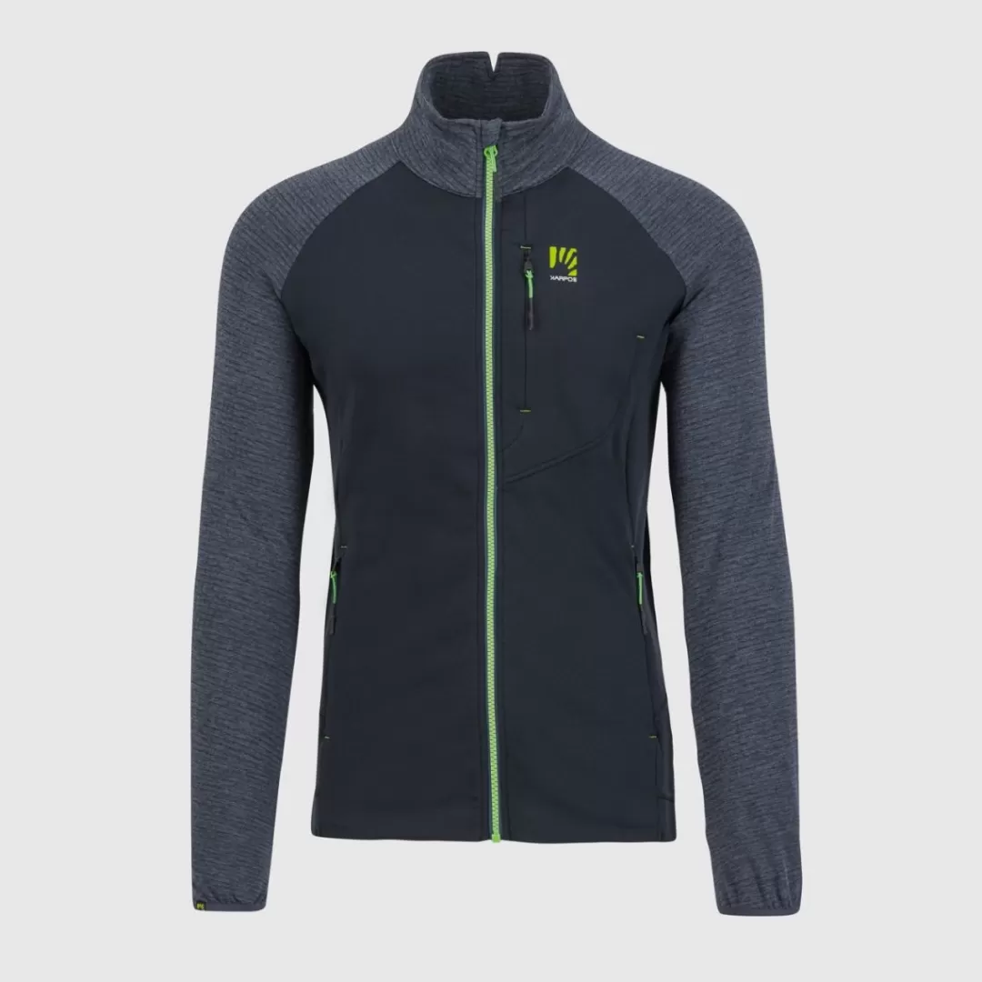 Karpos Hiking | Fleeces | PIZZOCCO EVO FULL-ZIP FLEECE BLACK/OMBRE BLUE/JASMINE GREEN