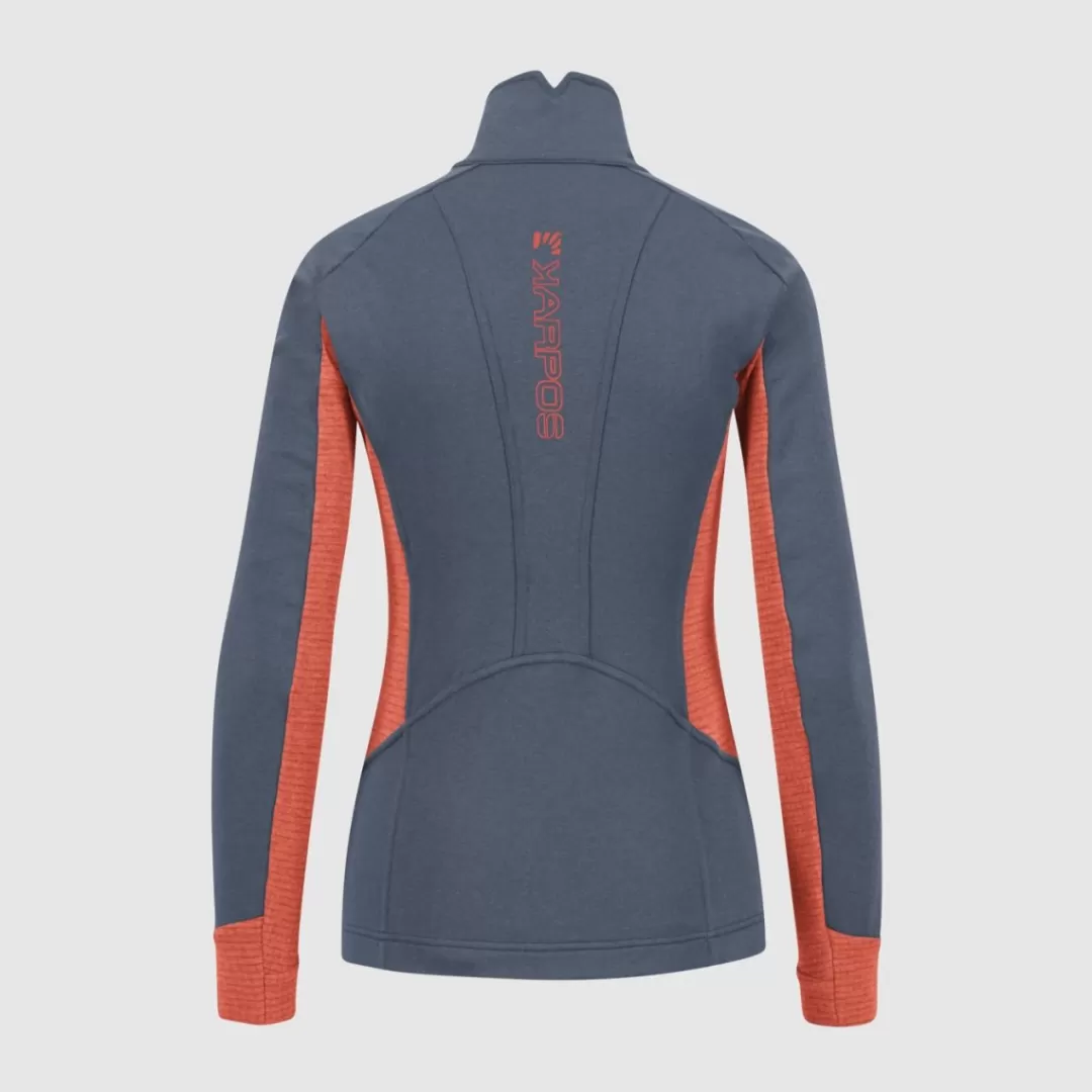 Karpos | PIZZOCCO EVO W FULL-ZIP FLEECE VINTAGE INDIGO/HOT CORAL