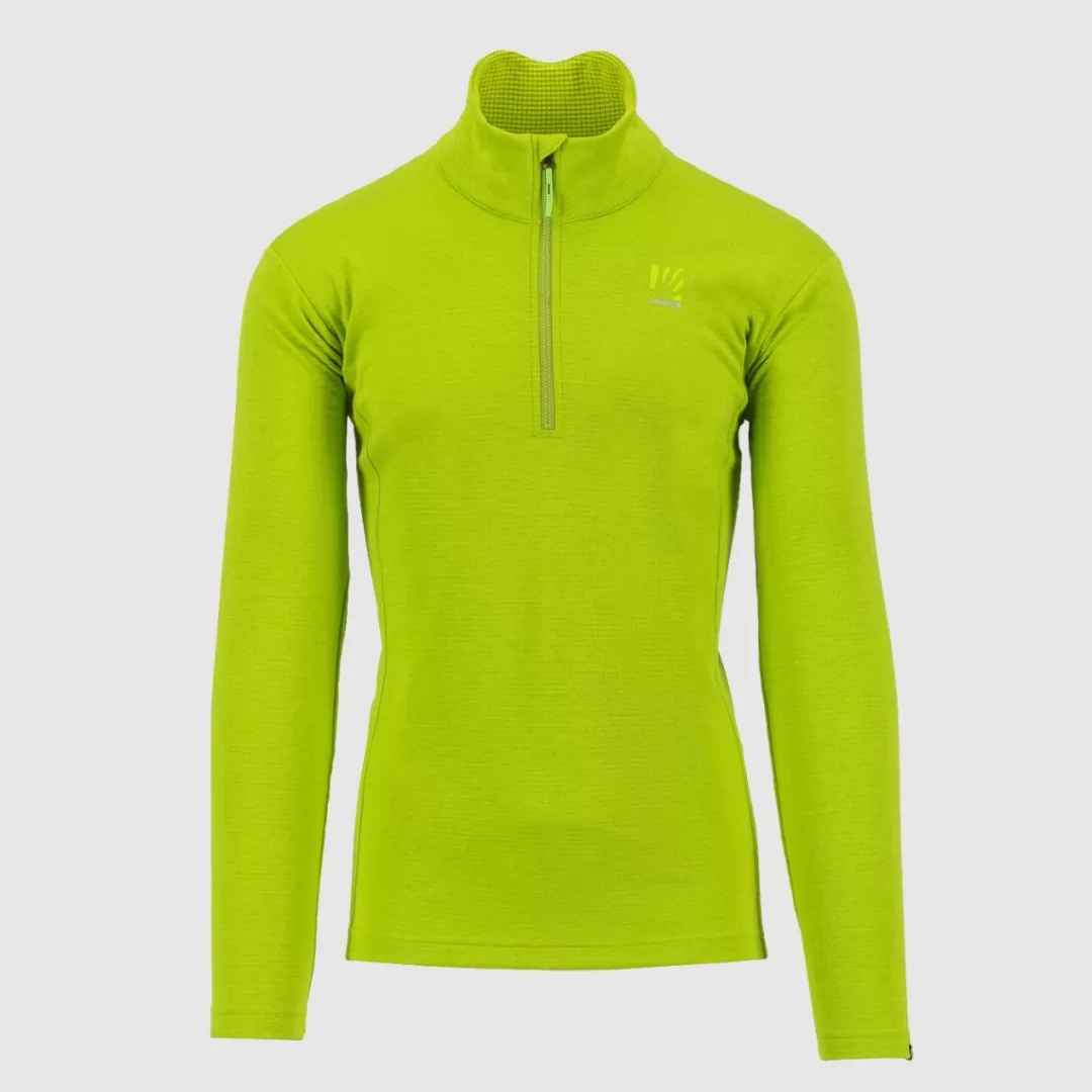 Karpos Winter | Ski Mountaineering | Mountaineering | Climbing | Hiking | Fleeces | PIZZOCCO HALF ZIP LIME GREEN