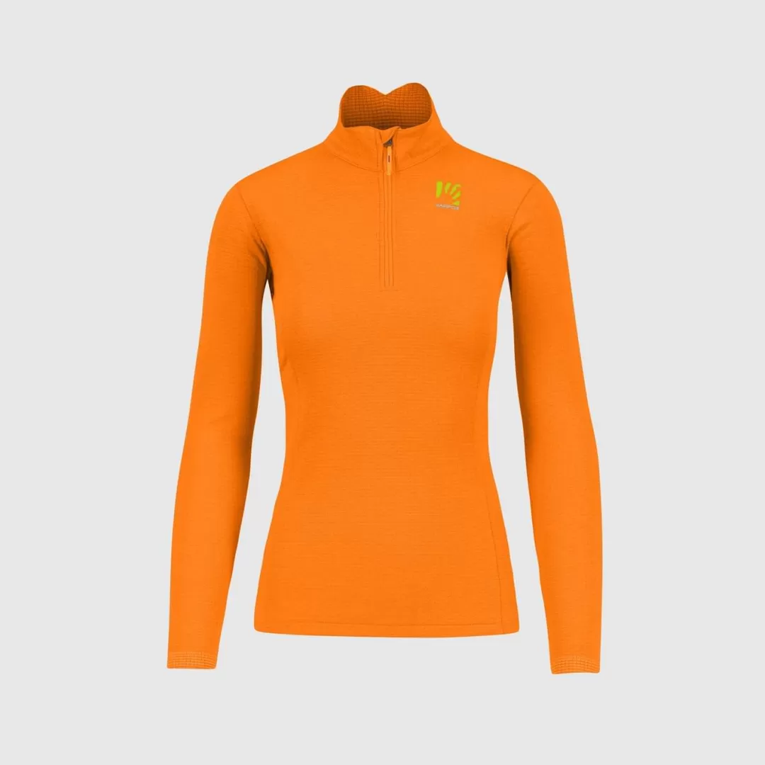 Karpos Winter | Ski Mountaineering | Mountaineering | Hiking | Fleeces | PIZZOCCO W HALF ZIP VIBRANT ORANGE