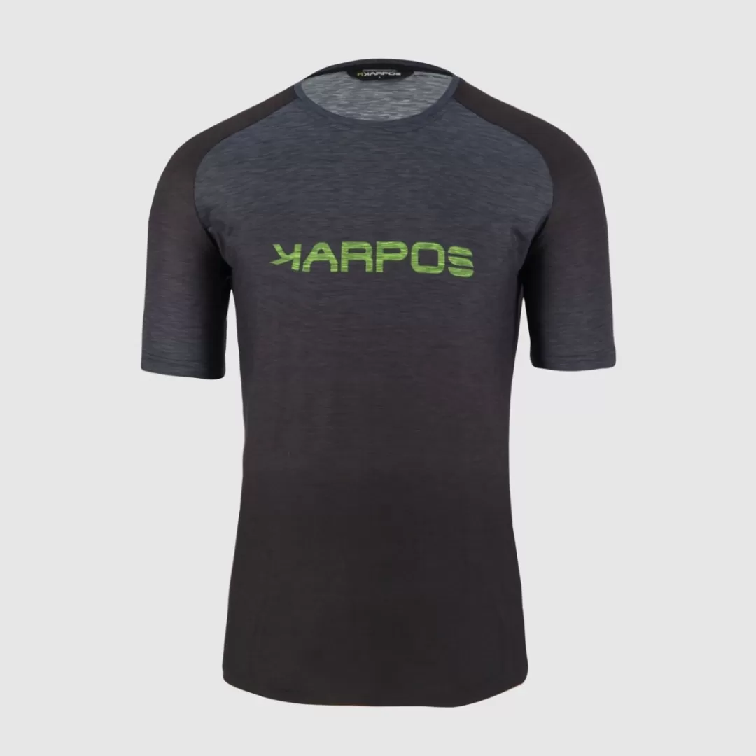 Karpos Hiking | T-Shirts | PRATO PIAZZA JERSEY BLACK/OMBRE BLUE/JASMINE GREEN