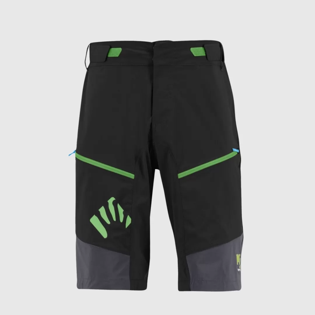 Karpos Mountain Biking | Shorts | RAPID BAGGY SHORTS BLACK/DARK GREY/GREEN FLUO