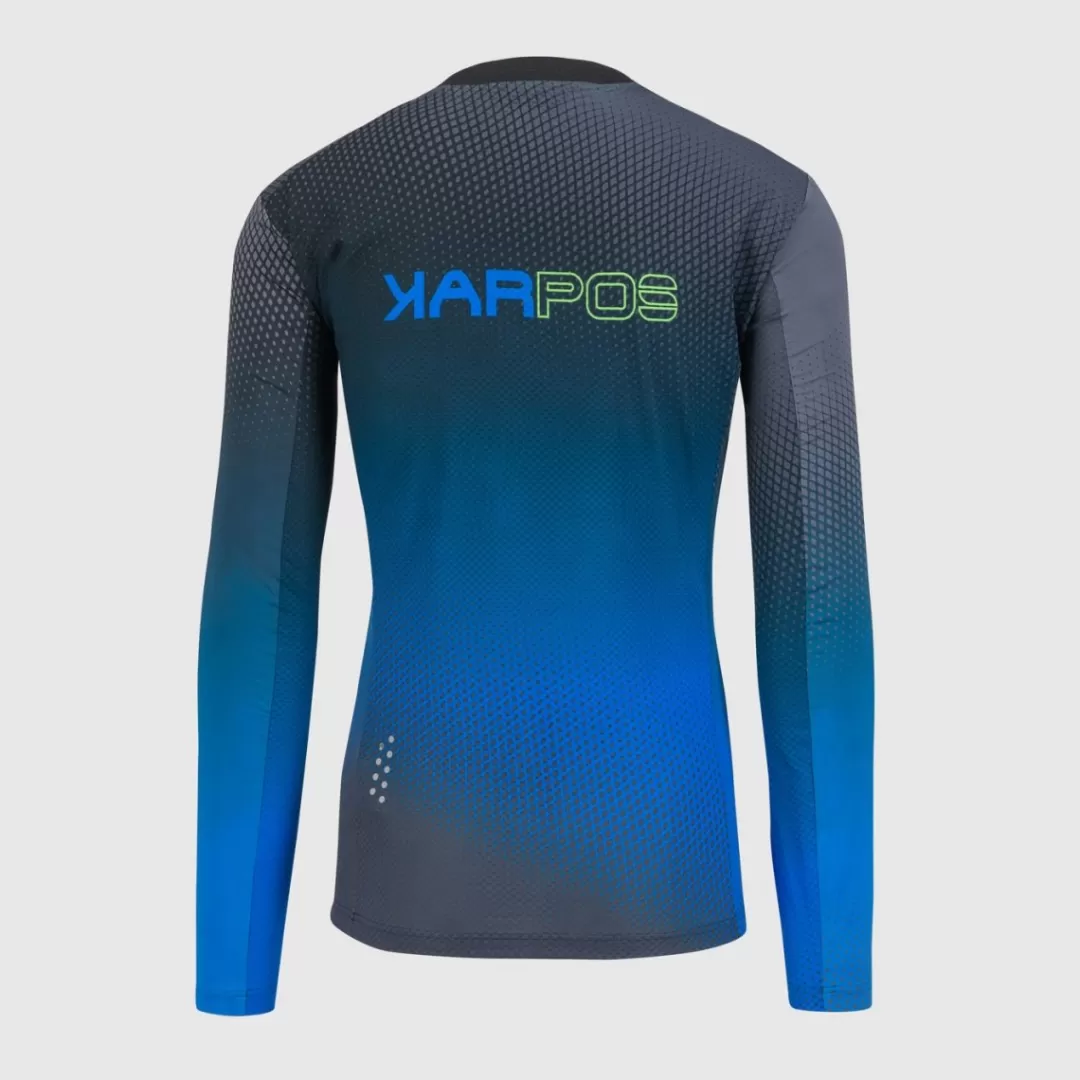 Karpos Mountain Biking | T-Shirts | VAL DI DENTRO JERSEY LS BLACK/INDIGO B./GREEN FLUO