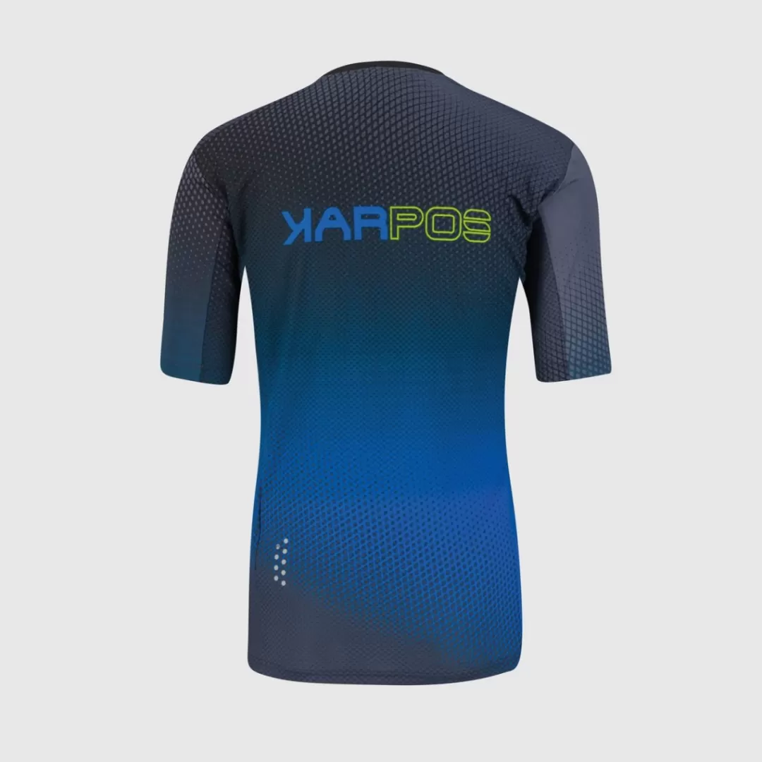 Karpos Mountain Biking | T-Shirts | VAL DI DENTRO TEE BLACK/INDIGO B./GREEN FLUO