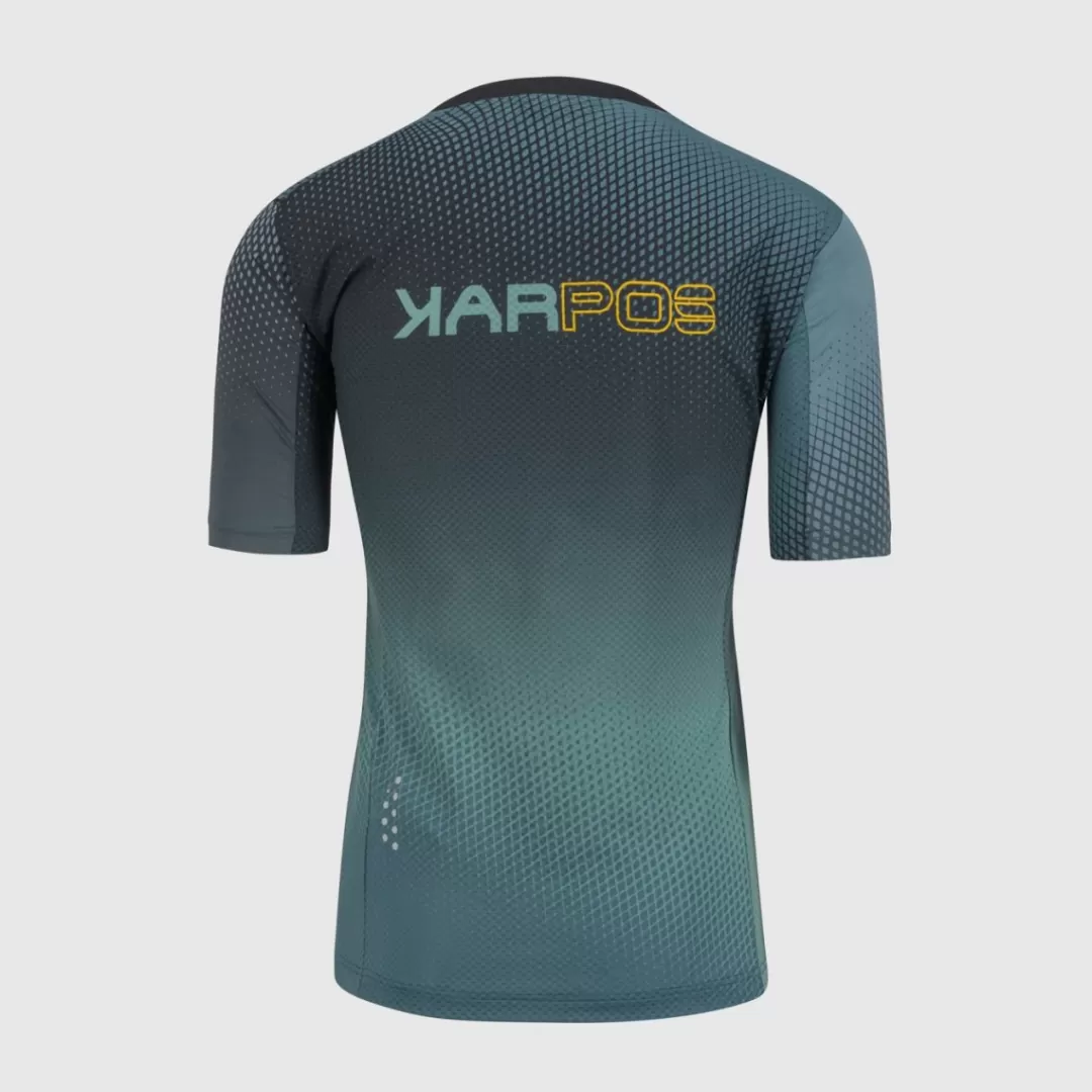 Karpos Mountain Biking | T-Shirts | VAL DI DENTRO TEE BLACK/NORTH ATLANTIC/LEMON CUR