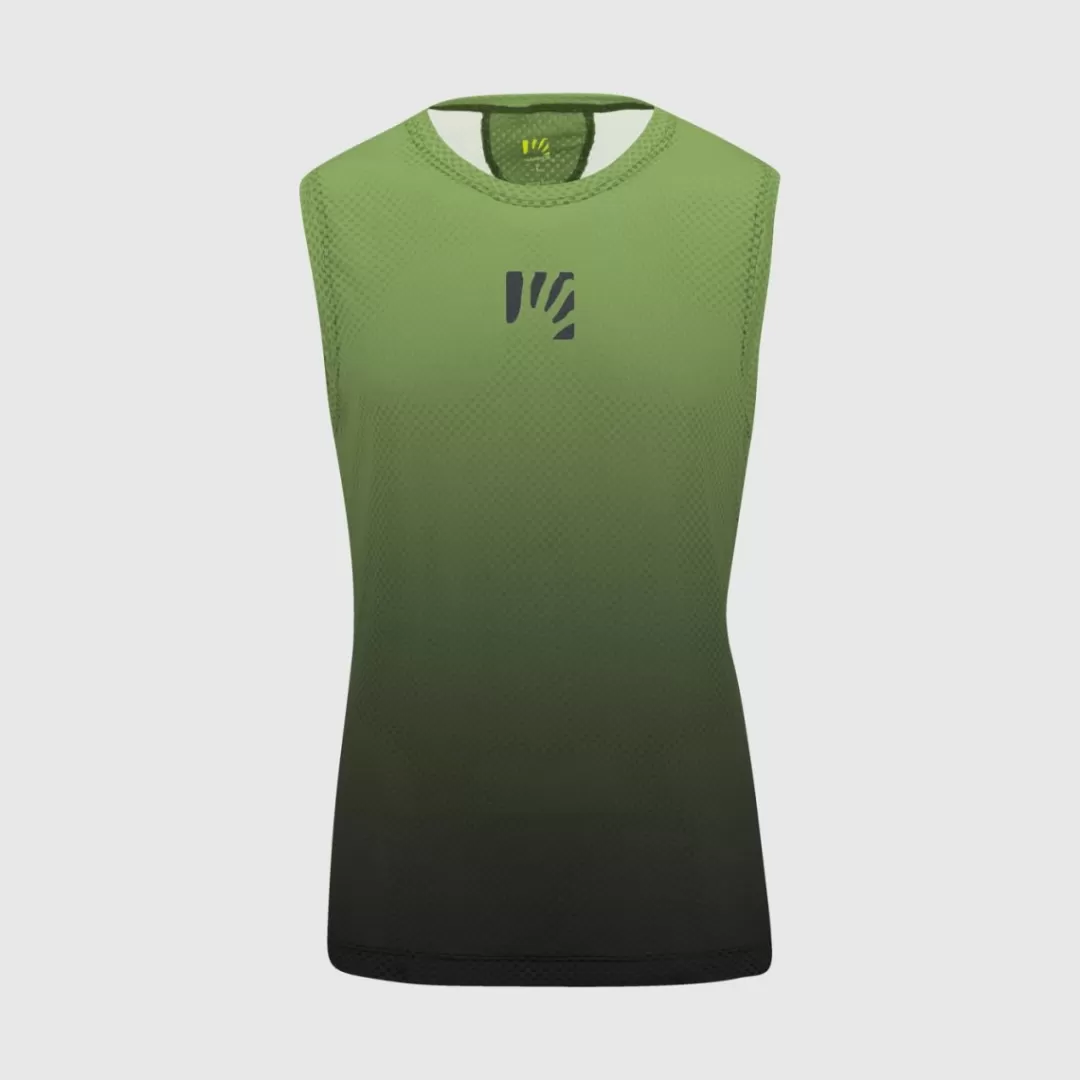 Karpos Mountain Biking | Trail Running | T-Shirts | VERVE MESH SLEEVELESS BLACK/JASMINE GREEN