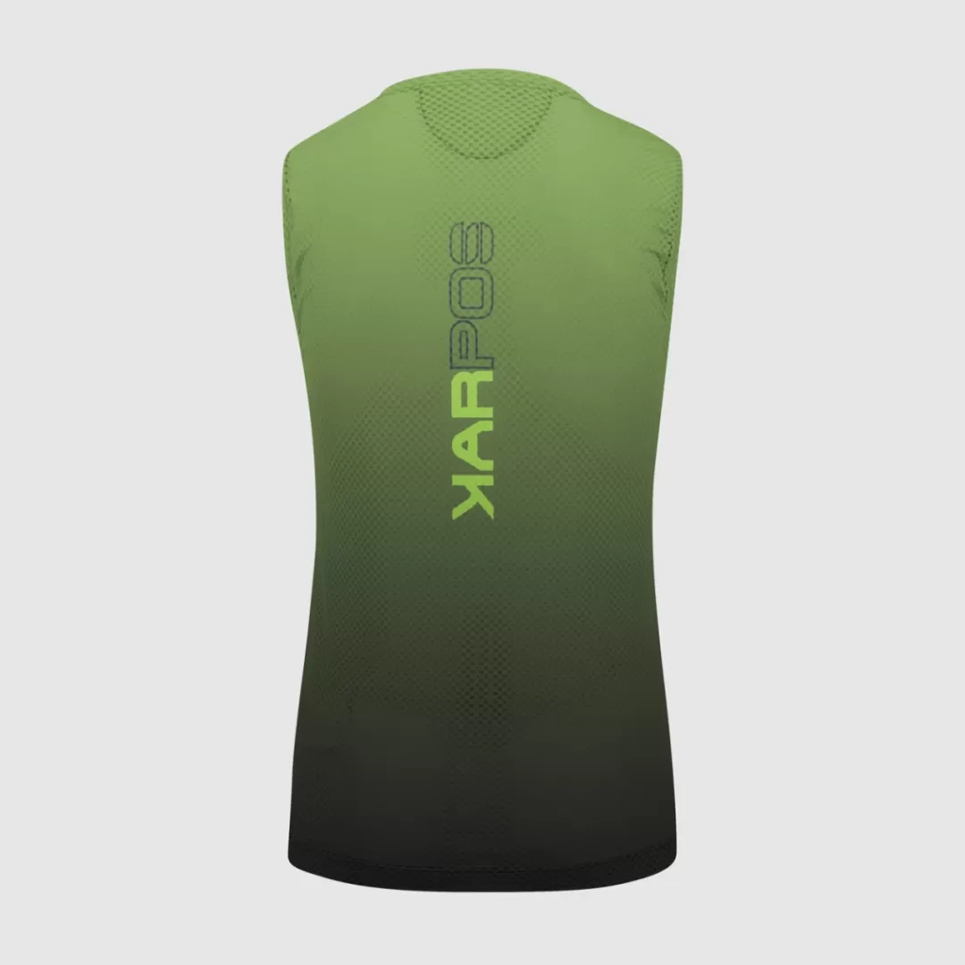 Karpos Mountain Biking | Trail Running | T-Shirts | VERVE MESH SLEEVELESS BLACK/JASMINE GREEN