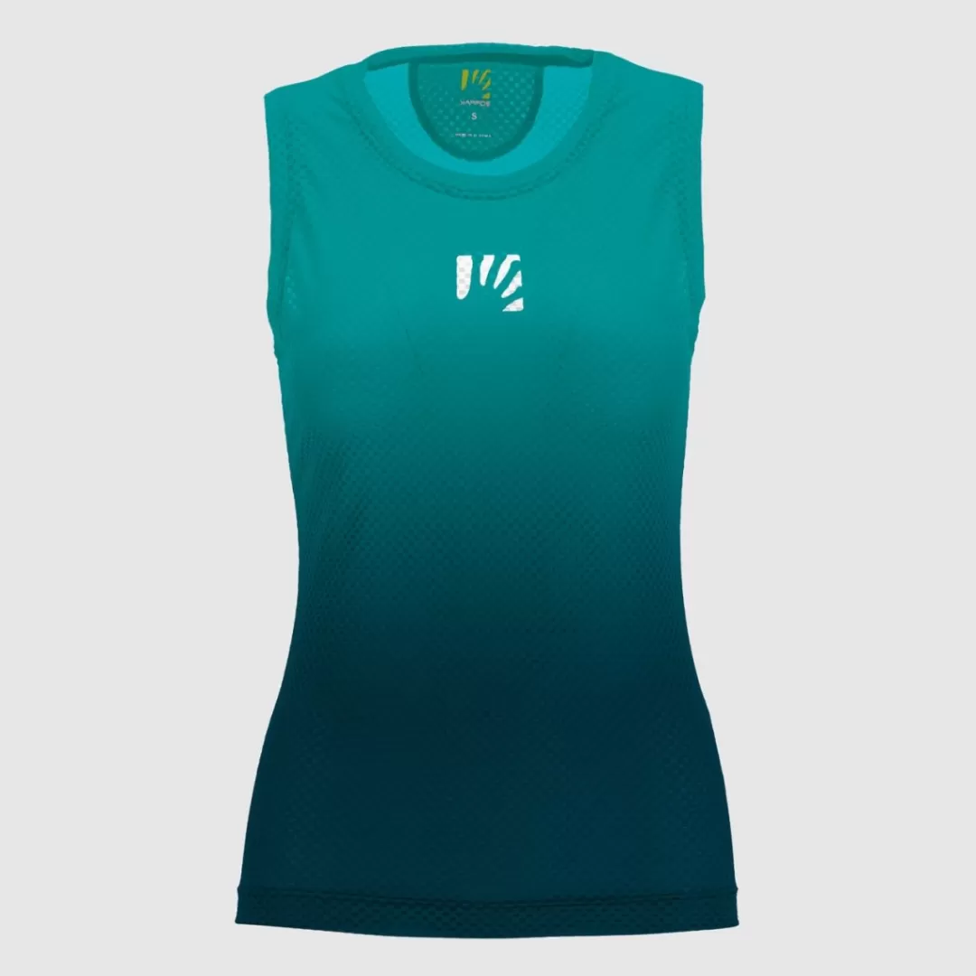 Karpos Mountain Biking | Trail Running | Hiking | T-Shirts | VERVE MESH W SLEEVELESS MOROCCAN BLUE/BLUEBIRD