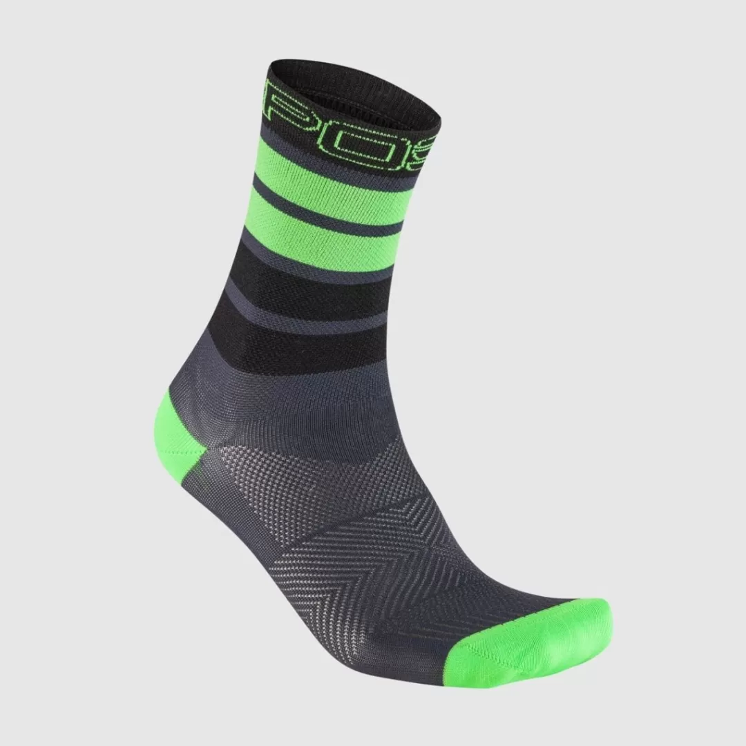 Karpos Mountain Biking | Accessories | VERVE SOCK OMBRE BLUE/BLACK/JASMINE GREEN